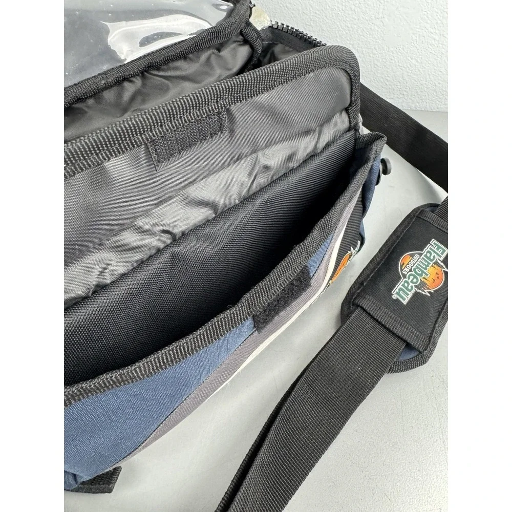 Flambeau Pro Angler Fishing Hunting Bag Multiple Zippers Pockets Strap Blue